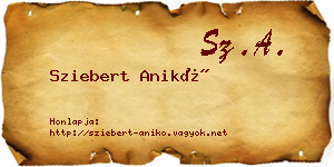 Sziebert Anikó névjegykártya